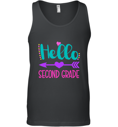 Hello Second Grade 2nd Grade Teachers Students Gift Men's Tank Top Men's Tank Top / Black / XS Men's Tank Top - belovedtshirt