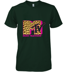 MTV Logo Leopard Print Men's Premium T-Shirt Men's Premium T-Shirt - belovedtshirt