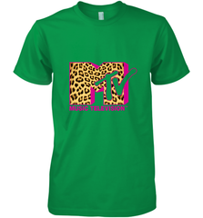 MTV Logo Leopard Print Men's Premium T-Shirt Men's Premium T-Shirt - belovedtshirt