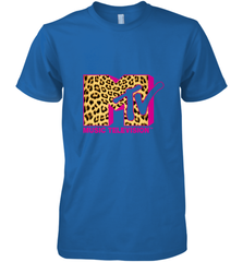MTV Logo Leopard Print Men's Premium T-Shirt Men's Premium T-Shirt - belovedtshirt