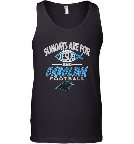 Sundays Are For Jesus and Carolina Funny Christian Football Men's Tank Top Men's Tank Top / Black / XS Men's Tank Top - belovedtshirt