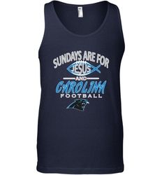 Sundays Are For Jesus and Carolina Funny Christian Football Men's Tank Top