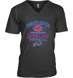 Sundays Are For Jesus and Buffalo Funny Christian Football 1 Men's V-Neck