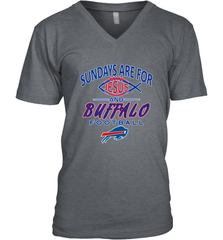 Sundays Are For Jesus and Buffalo Funny Christian Football 1 Men's V-Neck Men's V-Neck - belovedtshirt