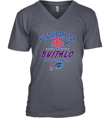 Sundays Are For Jesus and Buffalo Funny Christian Football 1 Men's V-Neck Men's V-Neck - belovedtshirt