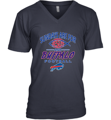 Sundays Are For Jesus and Buffalo Funny Christian Football 1 Men's V-Neck Men's V-Neck - belovedtshirt