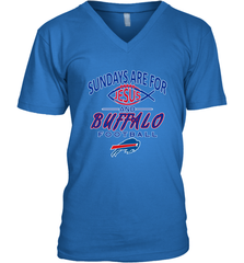 Sundays Are For Jesus and Buffalo Funny Christian Football 1 Men's V-Neck Men's V-Neck - belovedtshirt