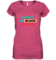 Invest In Black America Women's V-Neck T-Shirt Women's V-Neck T-Shirt - belovedtshirt