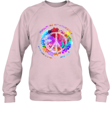 Woodstocks 50th Anniversary Peace Love tee Crewneck Sweatshirt Crewneck Sweatshirt - belovedtshirt