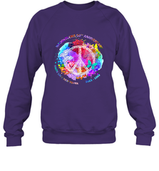 Woodstocks 50th Anniversary Peace Love tee Crewneck Sweatshirt Crewneck Sweatshirt - belovedtshirt