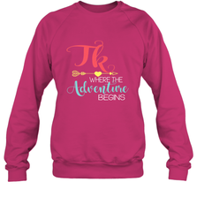 TK Transitional Kindergarten Where The Adventure Begins Crewneck Sweatshirt Crewneck Sweatshirt - belovedtshirt
