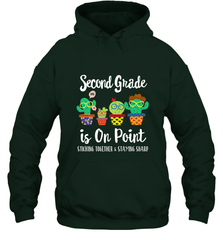 2nd Grade is on point, 1st day of school cactus teacher gift Hooded Sweatshirt Hooded Sweatshirt - belovedtshirt