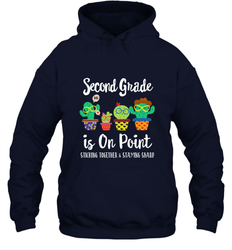 2nd Grade is on point, 1st day of school cactus teacher gift Hooded Sweatshirt