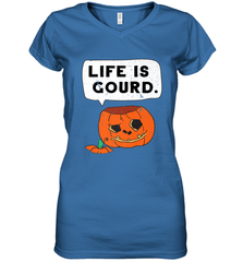 Funny Life Is Gourd Halloween Trick Or Treat Pumpkin Women's V-Neck T-Shirt Women's V-Neck T-Shirt - belovedtshirt