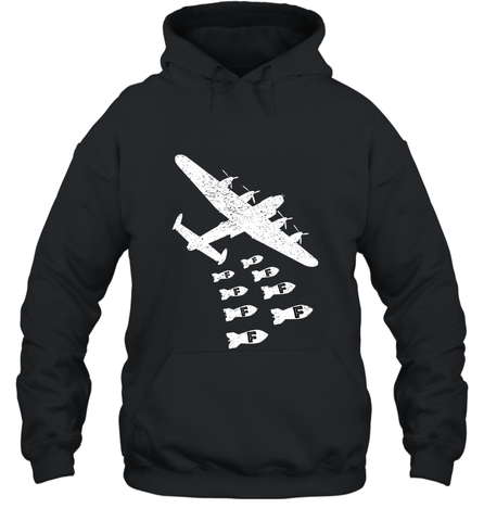 Christmas Gift Idea Bomber Dropping F Bombs Funny Hooded Sweatshirt Hooded Sweatshirt / Black / S Hooded Sweatshirt - belovedtshirt