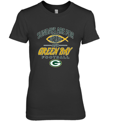 Sundays Are For Jesus and Green Bay Funny Christian Football 1 Women's Premium T-Shirt