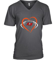 NFL Tampa Bay Buccaneers Heart Love Football Men's V-Neck Men's V-Neck - belovedtshirt