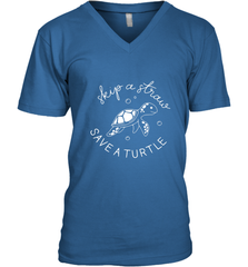 Skip A Straw Save A Turtle Shirt Save The Turtles Men's V-Neck Men's V-Neck - belovedtshirt