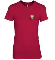 NFL San Francisco 49ers Logo Champion Crorwn Women's Premium T-Shirt Women's Premium T-Shirt - belovedtshirt