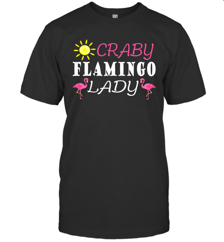 Crazy Pink Flamingo Lady Men's T-Shirt Men's T-Shirt / Black / S Men's T-Shirt - belovedtshirt