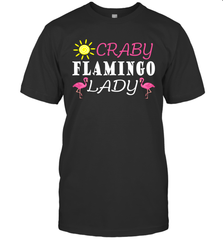 Crazy Pink Flamingo Lady Men's T-Shirt Men's T-Shirt - belovedtshirt