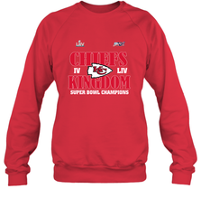 NFL Kansas City Chiefs Logo super bowl champions IV LIV Crewneck Sweatshirt Crewneck Sweatshirt - belovedtshirt