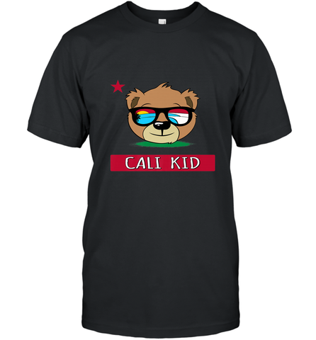 Boys California Bear _ Cali Kid Surf Men's T-Shirt Men's T-Shirt / Black / S Men's T-Shirt - belovedtshirt