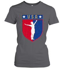 Distressed USA Red, White and Blue Soccer US Shield Flag Women's T-Shirt Women's T-Shirt - belovedtshirt