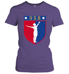Distressed USA Red, White and Blue Soccer US Shield Flag Women's T-Shirt Women's T-Shirt - belovedtshirt