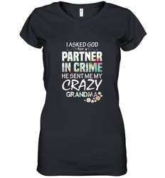 Crazy Grandma Women's V-Neck T-Shirt