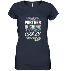 Crazy Grandma Women's V-Neck T-Shirt