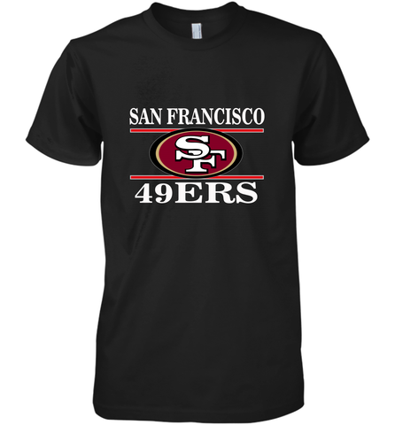 NFL San Francisco 49ers Logo Champion Men's Premium T-Shirt Men's Premium T-Shirt / Black / XS Men's Premium T-Shirt - belovedtshirt