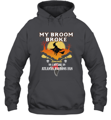 Broom Broke So I Became An Atlanta Falcons Fan  NFL Halloween Costume Hooded Sweatshirt Hooded Sweatshirt - belovedtshirt