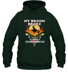 Broom Broke So I Became An Atlanta Falcons Fan  NFL Halloween Costume Hooded Sweatshirt Hooded Sweatshirt - belovedtshirt