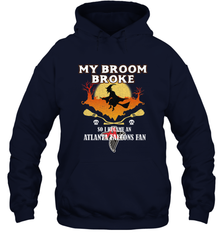Broom Broke So I Became An Atlanta Falcons Fan  NFL Halloween Costume Hooded Sweatshirt Hooded Sweatshirt - belovedtshirt
