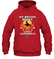 Broom Broke So I Became An Atlanta Falcons Fan  NFL Halloween Costume Hooded Sweatshirt Hooded Sweatshirt - belovedtshirt