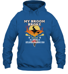 Broom Broke So I Became An Atlanta Falcons Fan  NFL Halloween Costume Hooded Sweatshirt Hooded Sweatshirt - belovedtshirt