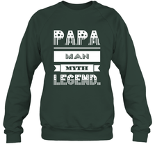 Papa Man Myth Legend Father's Day Dad Veteran Gift Crewneck Sweatshirt Crewneck Sweatshirt - belovedtshirt
