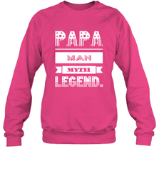 Papa Man Myth Legend Father's Day Dad Veteran Gift Crewneck Sweatshirt Crewneck Sweatshirt - belovedtshirt