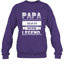 Papa Man Myth Legend Father's Day Dad Veteran Gift Crewneck Sweatshirt Crewneck Sweatshirt - belovedtshirt
