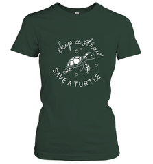 Skip A Straw Save A Turtle Shirt Save The Turtles Women's T-Shirt Women's T-Shirt - belovedtshirt