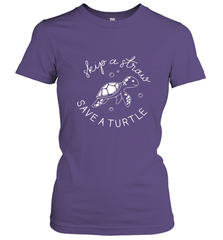 Skip A Straw Save A Turtle Shirt Save The Turtles Women's T-Shirt Women's T-Shirt - belovedtshirt
