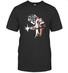 Welder American Flag USA Patriotic Welder Gift Men's T-Shirt