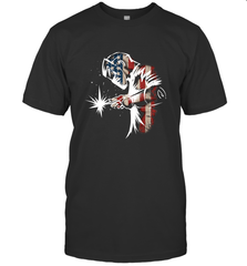 Welder American Flag USA Patriotic Welder Gift Men's T-Shirt Men's T-Shirt - belovedtshirt