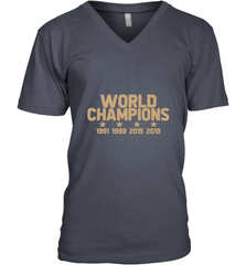 Us women's soccer team win world champions 4 four title 2019 Men's V-Neck Men's V-Neck - belovedtshirt