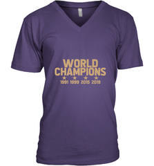 Us women's soccer team win world champions 4 four title 2019 Men's V-Neck Men's V-Neck - belovedtshirt