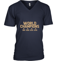 Us women's soccer team win world champions 4 four title 2019 Men's V-Neck Men's V-Neck - belovedtshirt