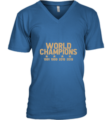 Us women's soccer team win world champions 4 four title 2019 Men's V-Neck Men's V-Neck - belovedtshirt