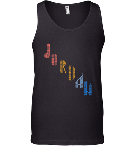 Vintage Jordan t shirt with Skyscarper Jordan Men's Tank Top Men's Tank Top / Black / XS Men's Tank Top - belovedtshirt