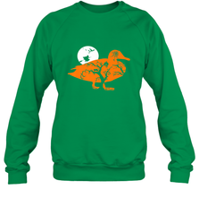Funny Gift Witch Bat Web Moon Pumpkin Tree in Halloween Duck Crewneck Sweatshirt Crewneck Sweatshirt - belovedtshirt